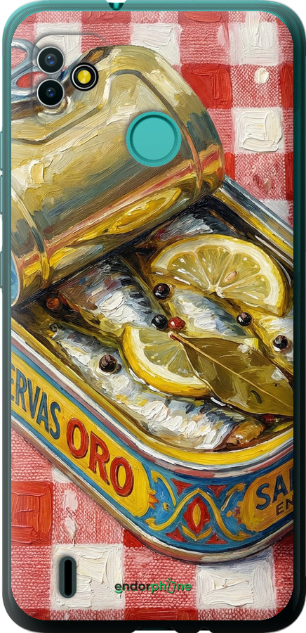 Силиконовый чехол Vintage Sardine Tin Phone для Tecno Pop 5 BD2p - 6772u-2412 изображение 