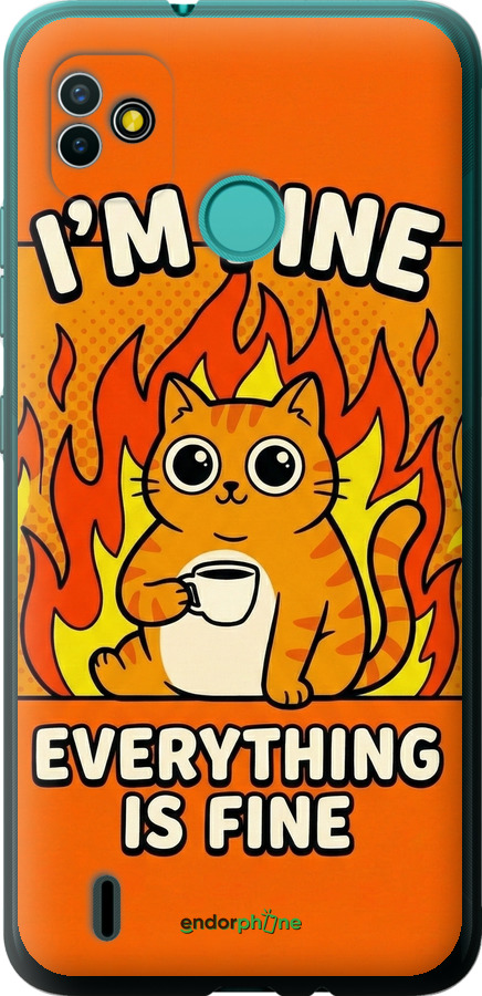 Силиконовый чехол Funny Cat для Tecno Pop 5 BD2p - 6786u-2412 изображение 