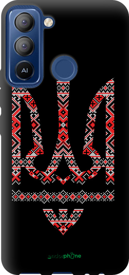 TPU чехол Герб - вышиванка на черном фоне для Tecno POP 5 LTE BD4 - 1196b-2639 изображение 