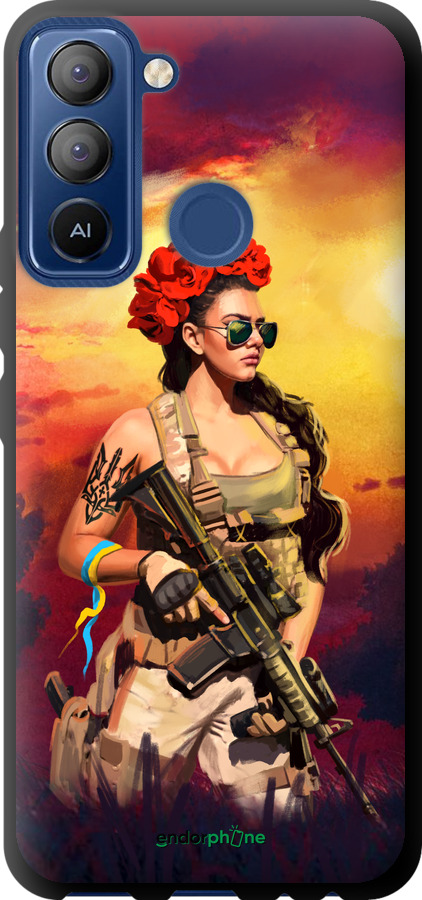 TPU чехол Українка зі зброєю  для Tecno POP 5 LTE BD4 - 5316b-2639 изображение 