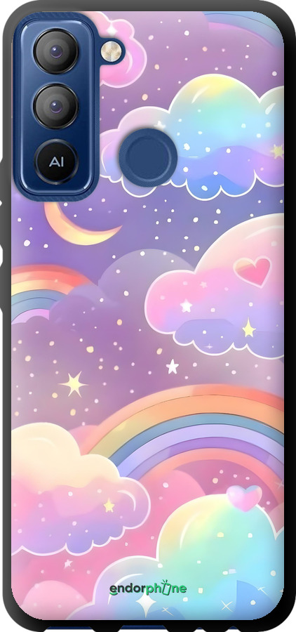 TPU чехол Облака и радуга для Tecno POP 5 LTE BD4 - 6312b-2639 изображение 
