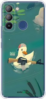 Силикон с усиленными углами чехол Уточка с автоматом для Tecno POP 5 LTE BD4 - 6356sp-2639 изображение 