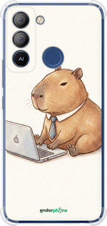 Силикон с усиленными углами чехол Funny Capybara CEO Working для Tecno POP 5 LTE BD4 - 6777sp-2639 изображение 