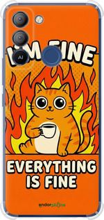 Силіконовий протиударний с посиленими кутами чехол Funny Cat для Tecno POP 5 LTE BD4 - 6786sp-2639 изображение 