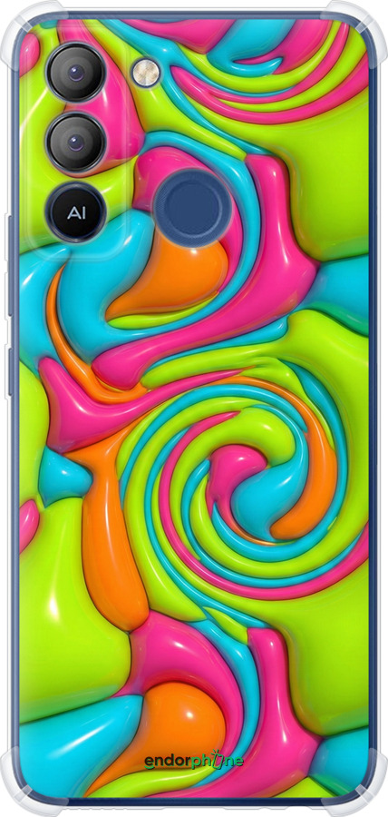 Силіконовий протиударний с посиленими кутами чехол Y2K Jelly Dream для Tecno POP 5 LTE BD4 - 6780sp-2639 изображение 