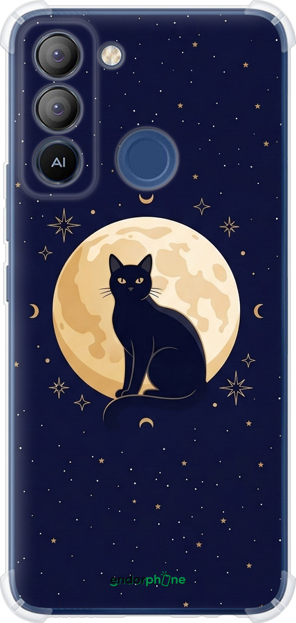 Силіконовий протиударний с посиленими кутами чехол Cute Cat Celestial/Witchy для Tecno POP 5 LTE BD4 - 6787sp-2639 изображение 