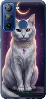 Силиконовый чехол Mystic White Cat Gothic Dark Purple Gold для Tecno POP 5 LTE BD4 - 6805u-2639 изображение 