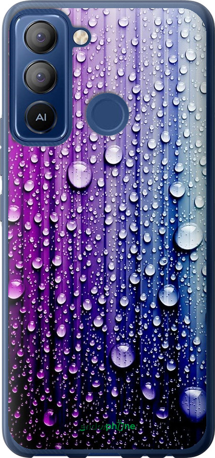 

Силіконовий чохол "Краплини води" для Tecno POP 5 LTE BD4, Синій