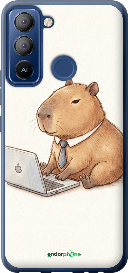 Силіконовий чехол Funny Capybara CEO Working для Tecno POP 5 LTE BD4 - 6777u-2639 изображение 