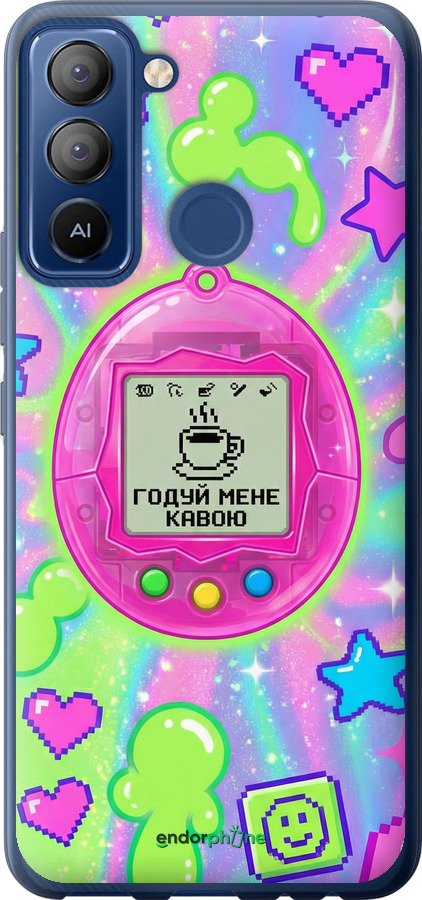 Силіконовий чехол Y2K Aesthetic Retro Pet: Годуй мене кавою для Tecno POP 5 LTE BD4 - 6784u-2639 изображение 