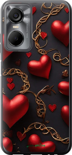 Силиконовый чехол Сердечки для Tecno POP 6 Pro BE8 - 5831u-2929 изображение 