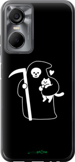 Силиконовый чехол Минималистичный арт: смерть и кошка для Tecno POP 6 Pro BE8 - 6529u-2929 изображение 