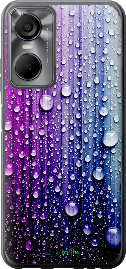 

Силіконовий чохол "Краплини води" для Tecno POP 6 Pro BE8, Синій