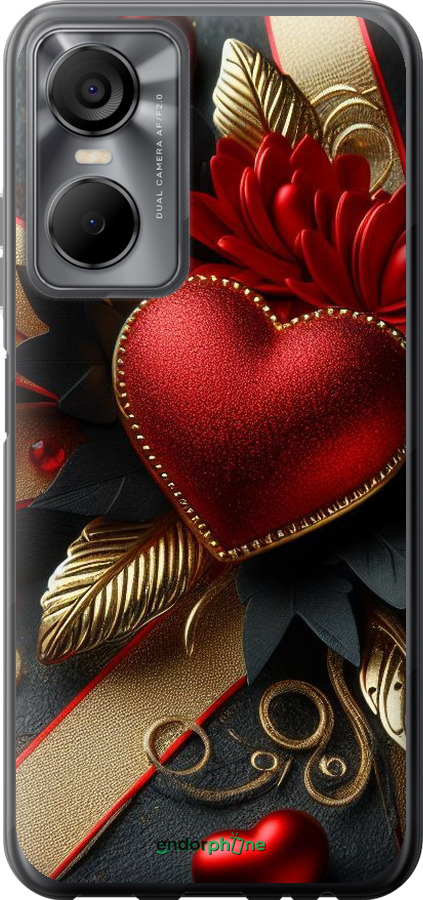 Силіконовий чехол Сердечки v2 для Tecno POP 6 Pro BE8 - 5832u-2929 изображение 