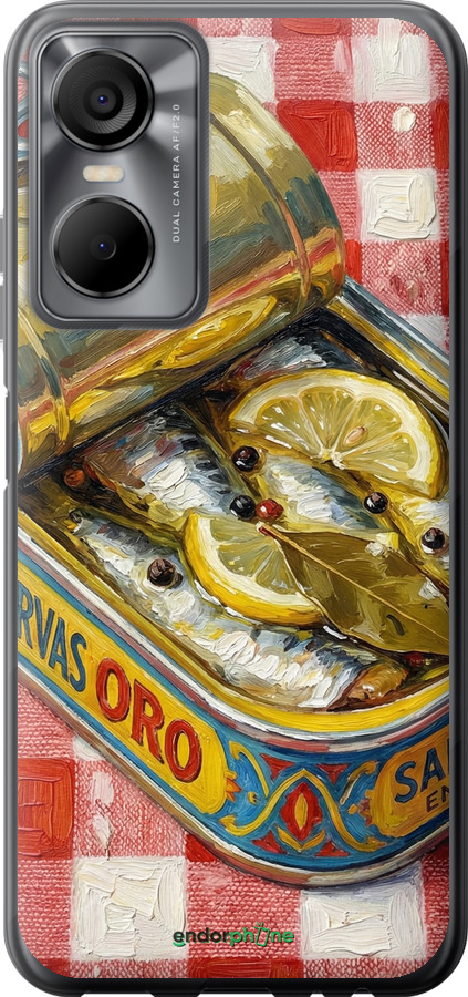 Силиконовый чехол Vintage Sardine Tin Phone для Tecno POP 6 Pro BE8 - 6772u-2929 изображение 