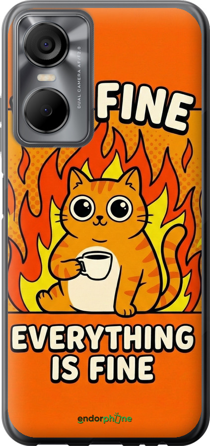 Силиконовый чехол Funny Cat для Tecno POP 6 Pro BE8 - 6786u-2929 изображение 