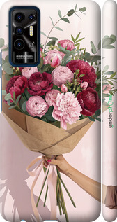 3D пластиковый матовый чехол Пионы 1 для Tecno Pova 2 - 6705m-2649 изображение 