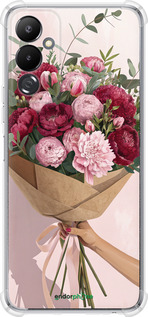 Силикон с усиленными углами чехол Пионы 1 для Tecno Pova 4 LG7n - 6705sp-2967 изображение 