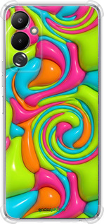 Силіконовий протиударний с посиленими кутами чехол Y2K Jelly Dream для Tecno Pova 4 LG7n - 6780sp-2967 изображение 