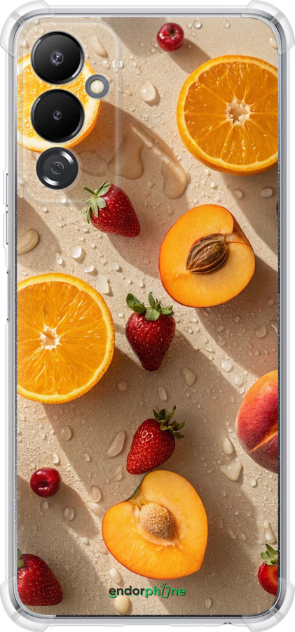 Силикон с усиленными углами чехол Фрукты 3 для Tecno Pova 4 LG7n - 6703sp-2967 изображение 