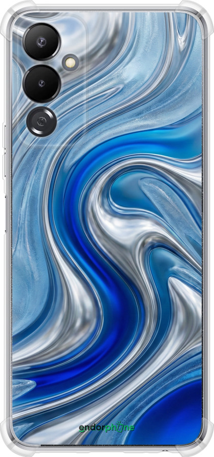 Силіконовий протиударний с посиленими кутами чехол Liquid Chrome для Tecno Pova 4 LG7n - 6781sp-2967 изображение 