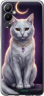 Силиконовый чехол Mystic White Cat Gothic Dark Purple Gold для Tecno Pova 4 LG7n - 6805u-2967 изображение 