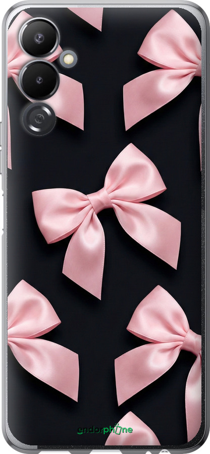 Силіконовий чехол Coquette Ribbons Dark Coquette для Tecno Pova 4 LG7n - 6767u-2967 изображение 