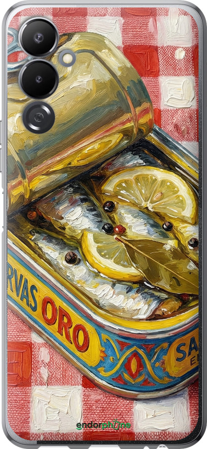 Силіконовий чехол Vintage Sardine Tin Phone для Tecno Pova 4 LG7n - 6772u-2967 изображение 