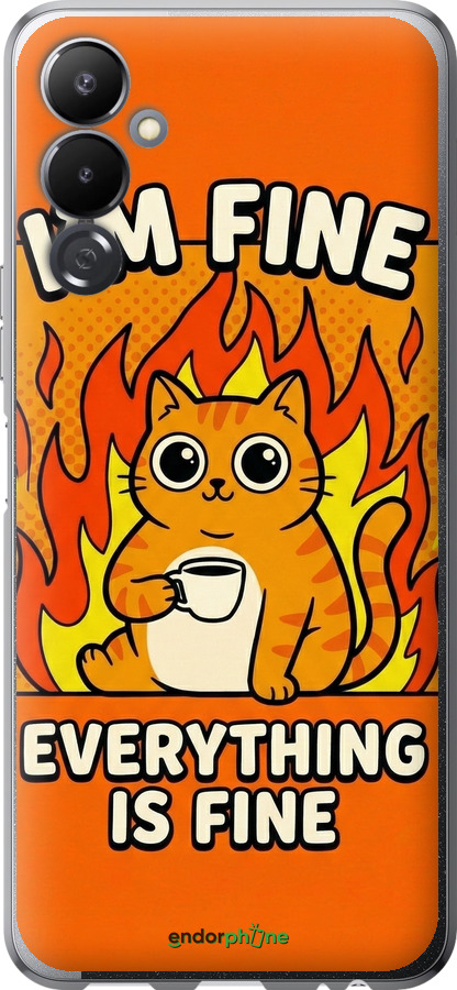 Силіконовий чехол Funny Cat для Tecno Pova 4 LG7n - 6786u-2967 изображение 