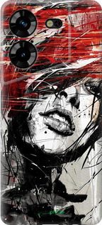 Силиконовый чехол Лицо девушки для Tecno Pova 5 - 1162u-3139 изображение 