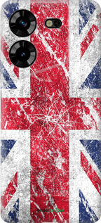 Силиконовый чехол Флаг Великобритании 1 для Tecno Pova 5 - 386u-3139 изображение 
