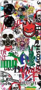 Силиконовый чехол Many different logos для Tecno Pova 5 - 4022u-3139 изображение 