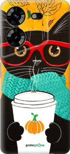 Силіконовий чехол Осінній кіт для Tecno Pova 5 - 4026u-3139 изображение 