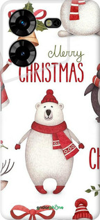 Силиконовый чехол Merry Christmas для Tecno Pova 5 - 4106u-3139 изображение 