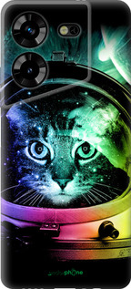 Силиконовый чехол Кот-астронавт для Tecno Pova 5 - 4154u-3139 изображение 