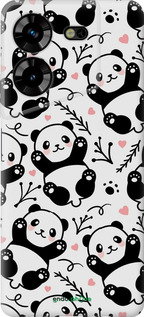 Силіконовий чехол Панди для Tecno Pova 5 - 4318u-3139 изображение 