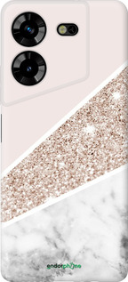 Силиконовый чехол Пастельный мрамор для Tecno Pova 5 - 4342u-3139 изображение 