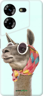 Силіконовий чехол Модна лама для Tecno Pova 5 - 4479u-3139 изображение 