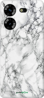 Силиконовый чехол Мрамор белый для Tecno Pova 5 - 4480u-3139 изображение 