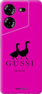 Силиконовый чехол Гуси для Tecno Pova 5 - 4561u-3139 изображение 