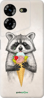 Силіконовий чехол Єнотик з морозивом для Tecno Pova 5 - 4602u-3139 изображение 