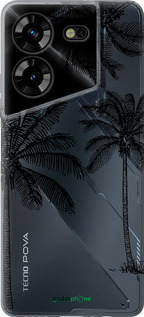 Силіконовий чехол Пальми1 для Tecno Pova 5 - 4634u-3139 изображение 
