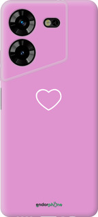 Силиконовый чехол Сердце 2 для Tecno Pova 5 - 4863u-3139 изображение 