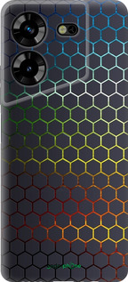 Силиконовый чехол Переливающиеся соты для Tecno Pova 5 - 498u-3139 изображение 