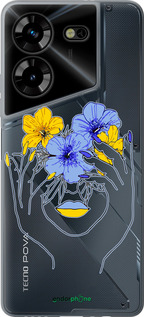 Силиконовый чехол Девушка v4 для Tecno Pova 5 - 5276u-3139 изображение 