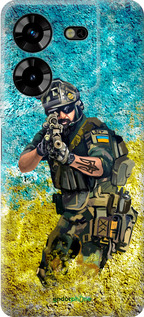 Силиконовый чехол Воин ЗСУ для Tecno Pova 5 - 5311u-3139 изображение 