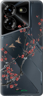 Силиконовый чехол Сакура v2 для Tecno Pova 5 - 5538u-3139 изображение 
