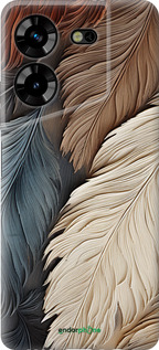 Силиконовый чехол Листья в стиле бохо для Tecno Pova 5 - 5643u-3139 изображение 