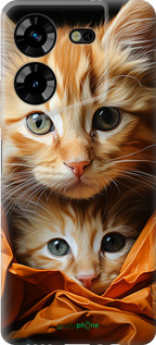 Силиконовый чехол Котики 2 для Tecno Pova 5 - 5664u-3139 изображение 