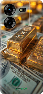 Силіконовий чехол Злитки та долари для Tecno Pova 5 - 6105u-3139 изображение 